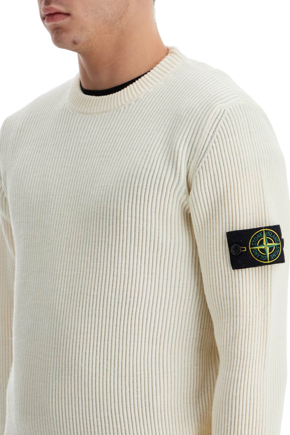 Stone Island Ribbed Wool Crewneck Sweater image 3