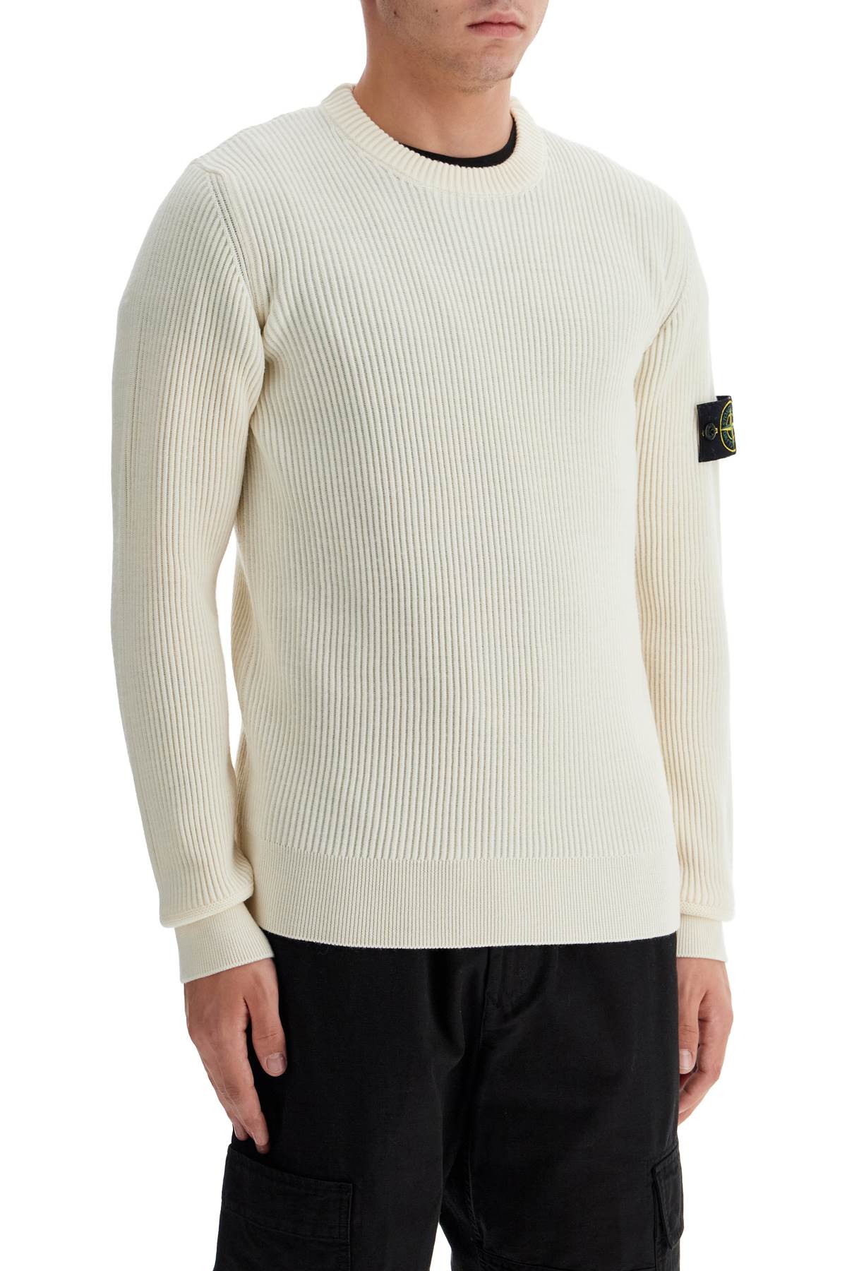 Stone Island Ribbed Wool Crewneck Sweater image 1