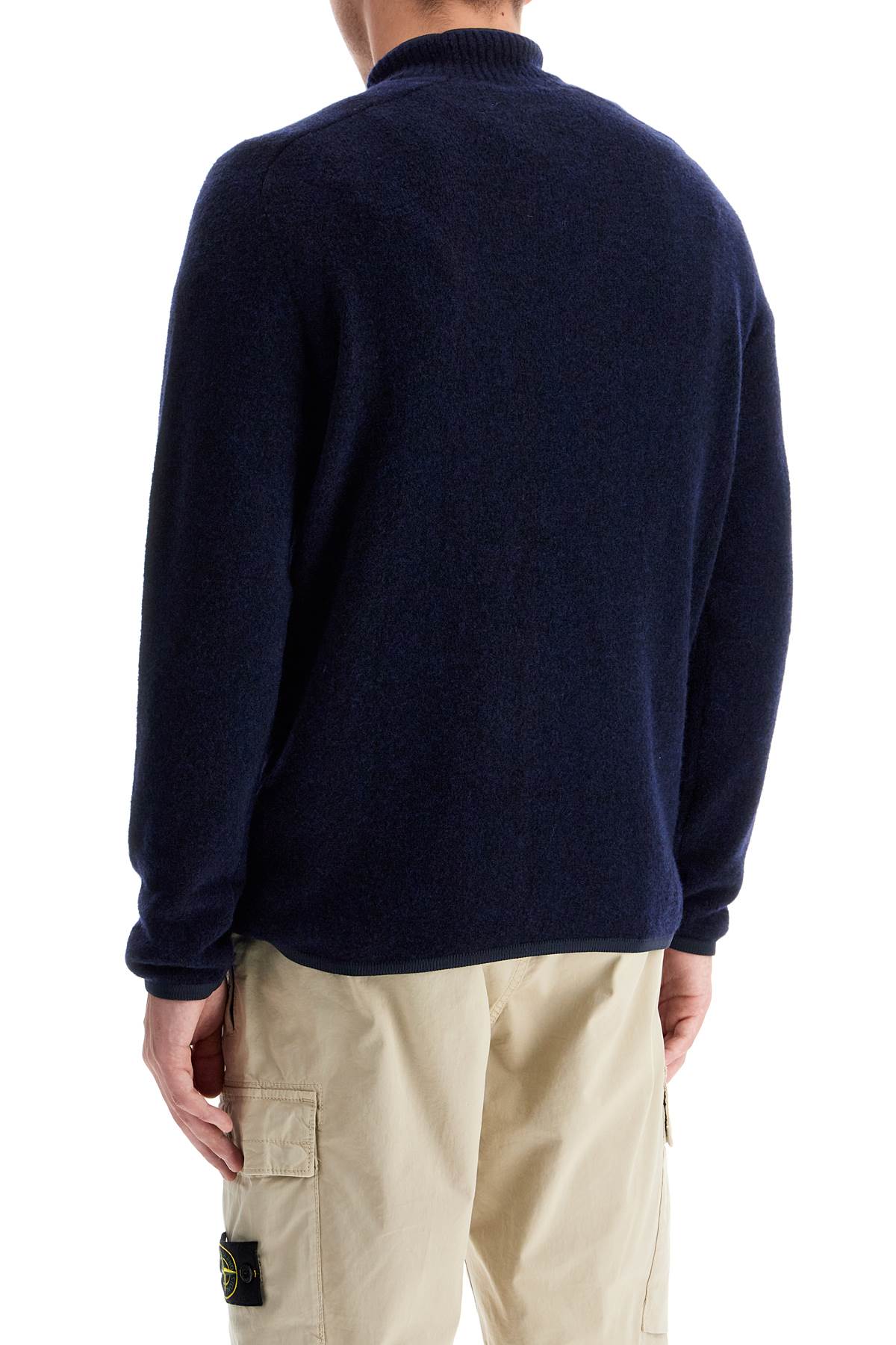 Stone Island Brushed Wool Blend Pullover Sweater with Stellina Logo image 2