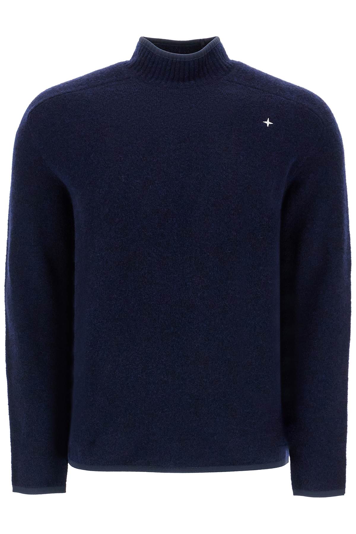 Stone Island Brushed Wool Blend Pullover Sweater with Stellina Logo image 0