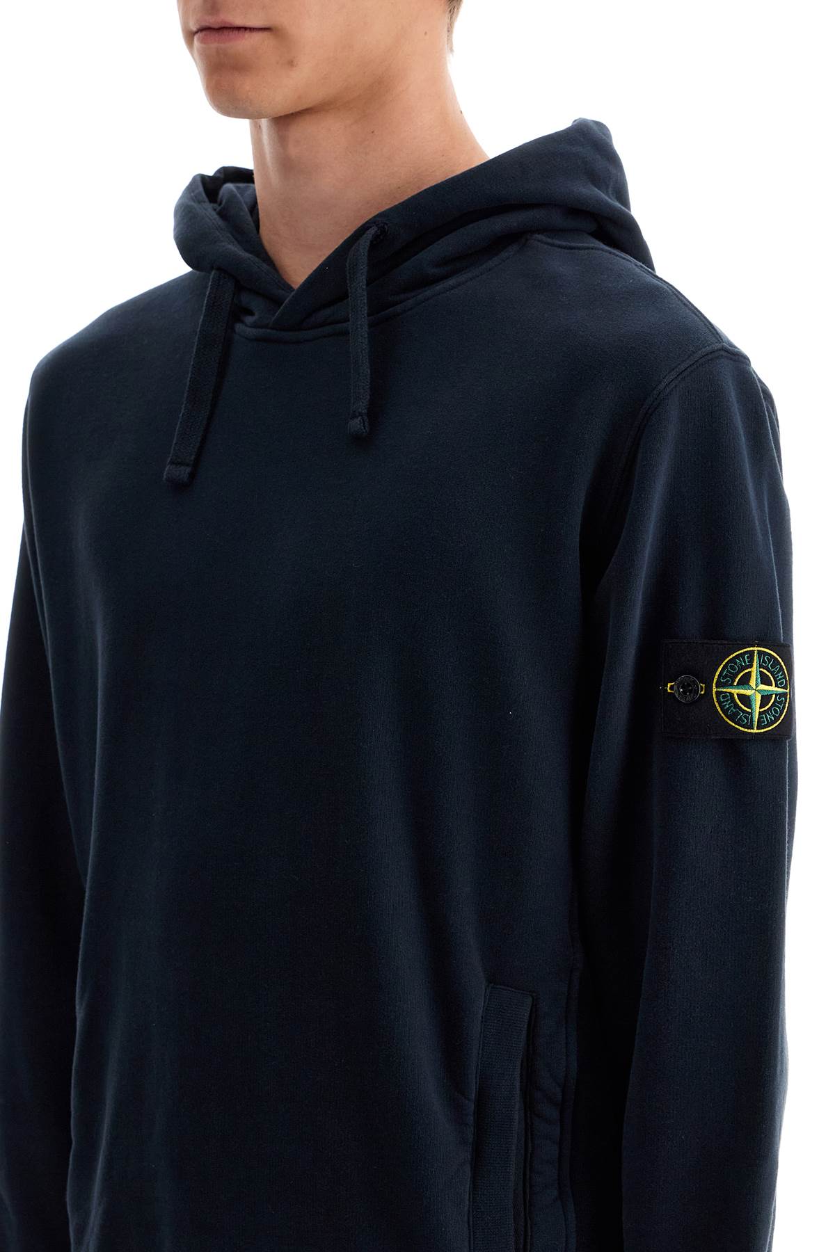 Stone Island organic cotton hoodie with hood image 3