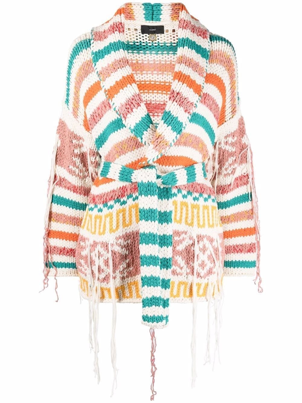 Alanui Multicolor Frayed Cardigan-Coat image 0