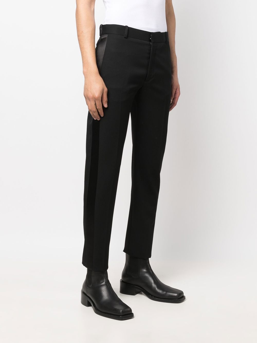 Alexander McQueen Silk-Panel Tailored Trousers - Black image 2