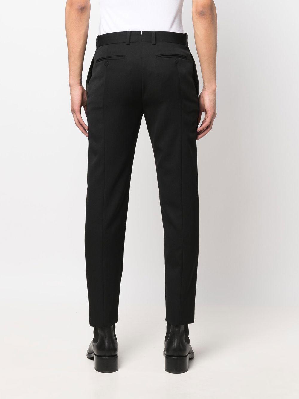 Alexander McQueen Silk-Panel Tailored Trousers - Black image 4