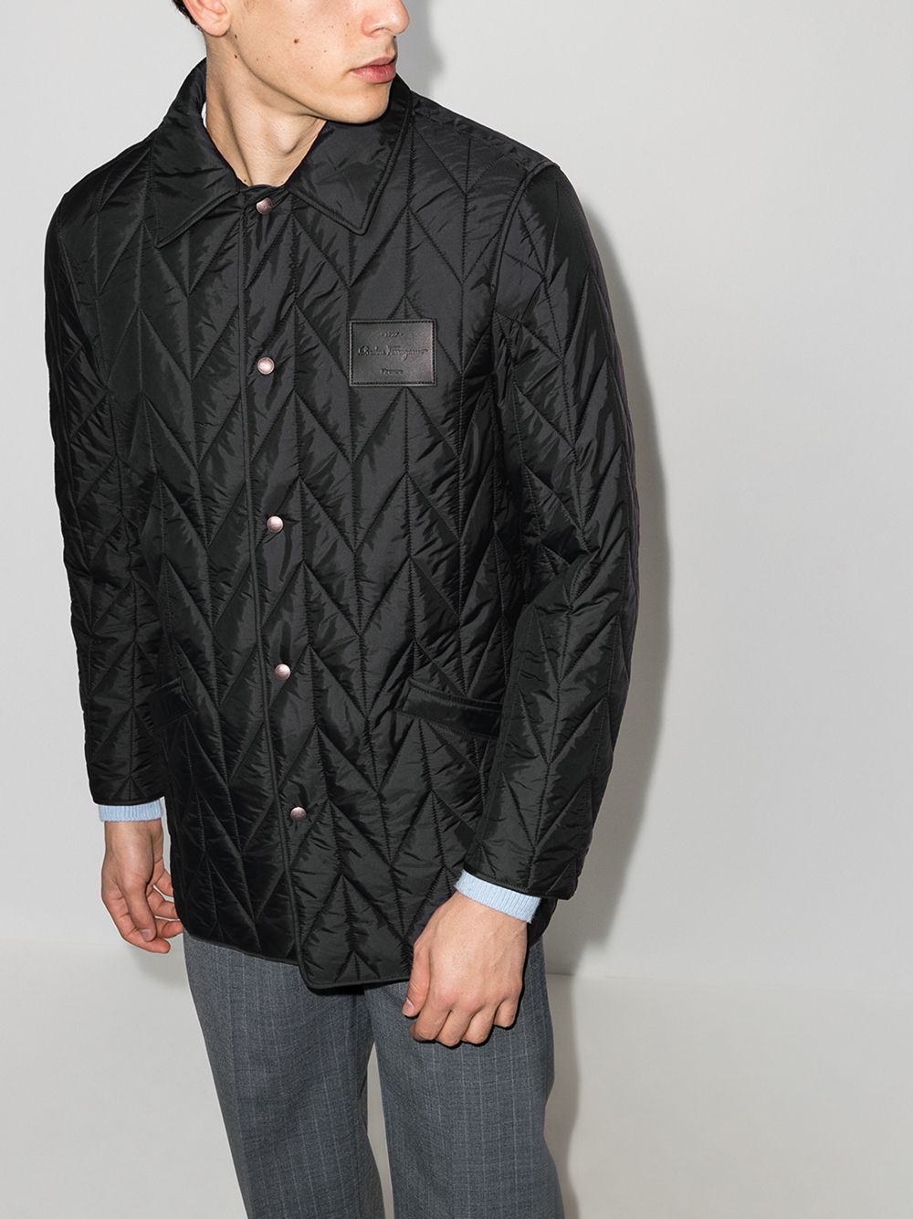 Ferragamo Black Padded Jacket image 6