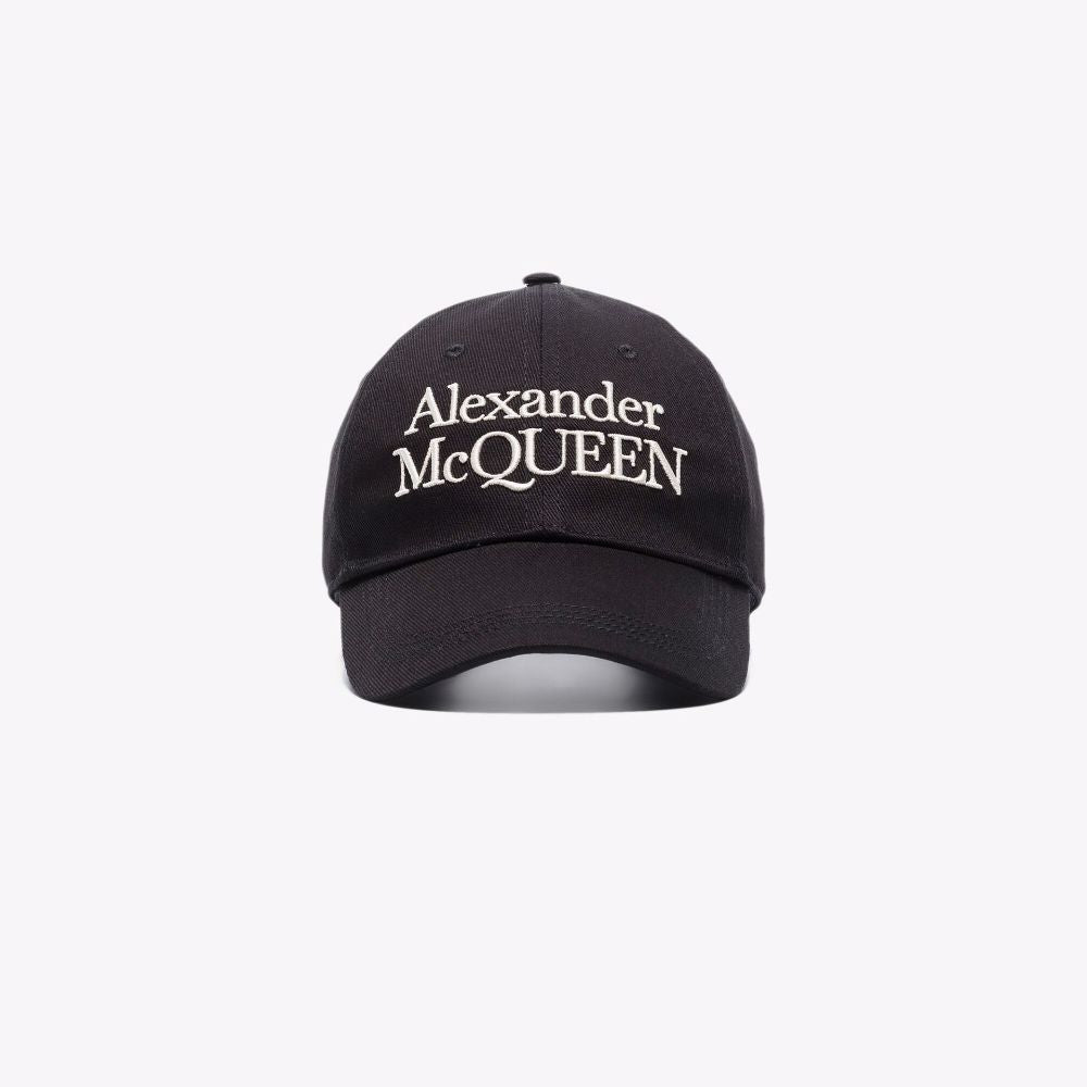 Alexander McQueen Logo-Embroidered Baseball Cap - Black/Ivory image 5