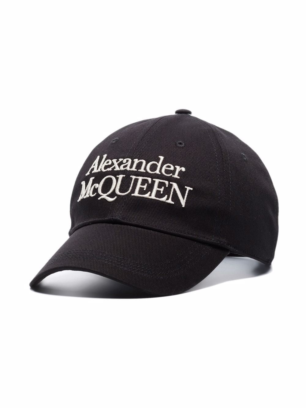 Alexander McQueen Logo-Embroidered Baseball Cap - Black/Ivory image 7