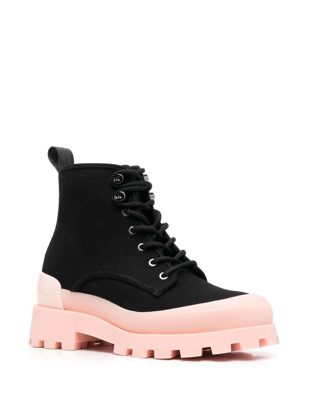 MICHAEL Michael Kors Two-Tone Lace-Up Ankle Boots - Black & Pink image 1