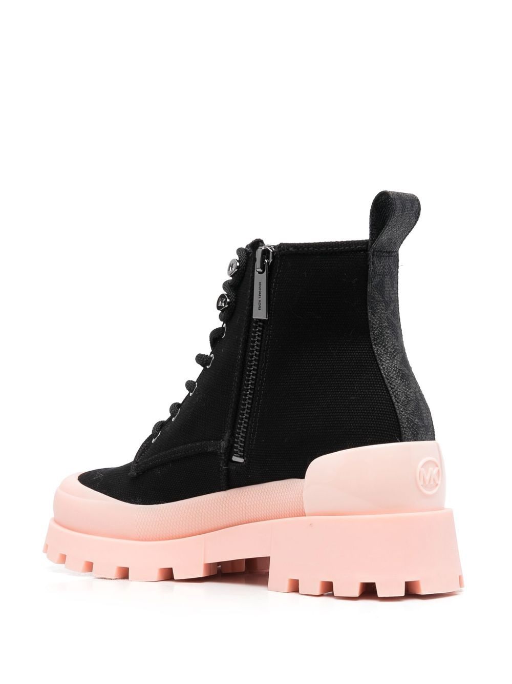 MICHAEL Michael Kors Two-Tone Lace-Up Ankle Boots - Black & Pink image 3