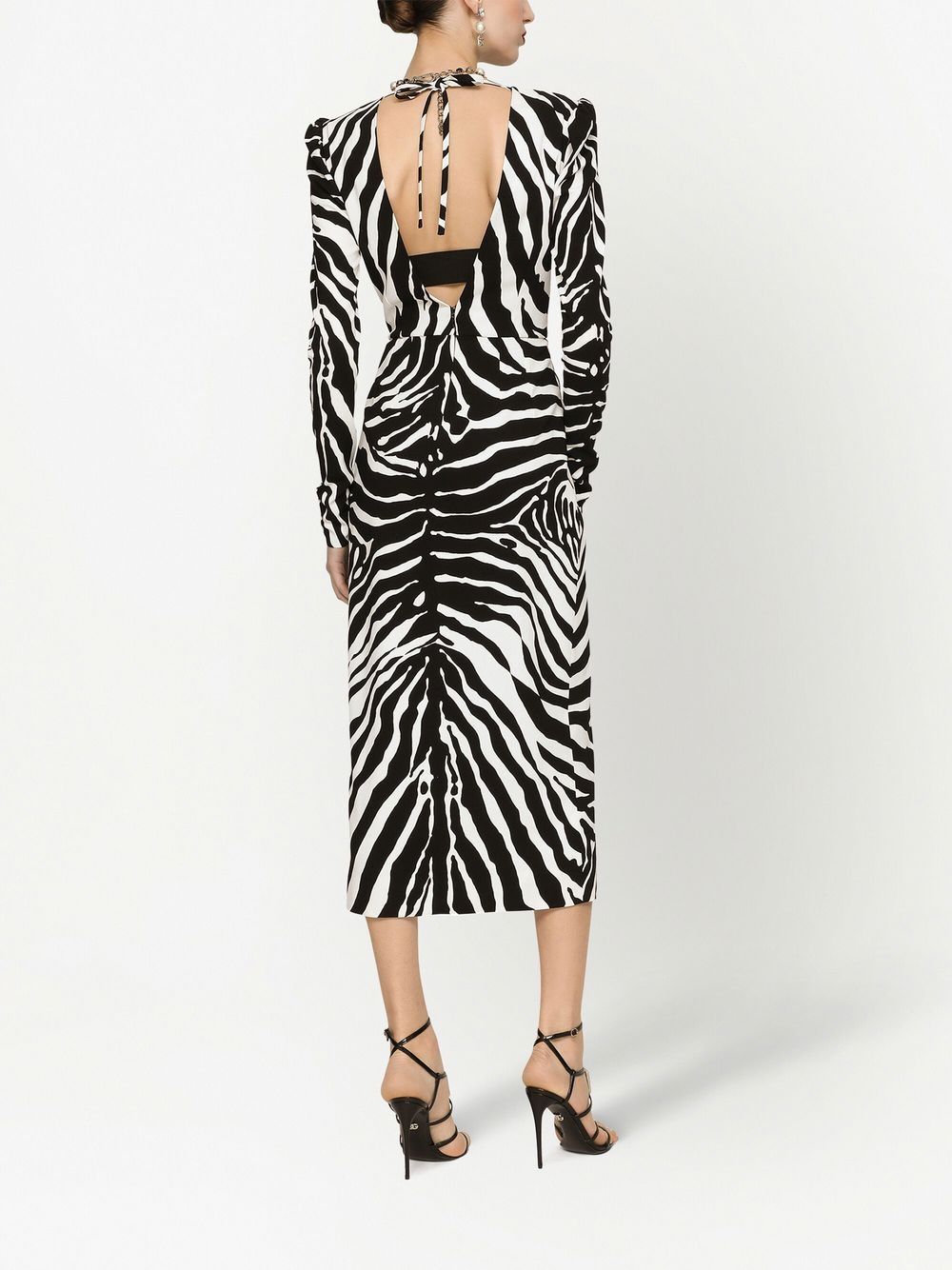 Dolce & Gabbana Zebra Print Silk Dress image 2