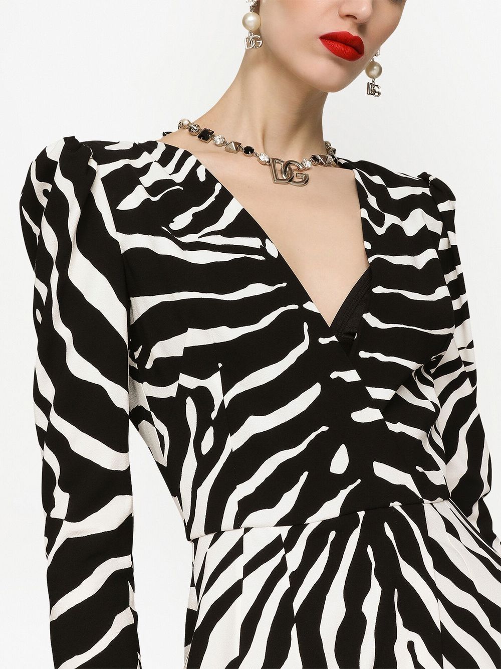 Dolce & Gabbana Zebra Print Silk Dress image 3