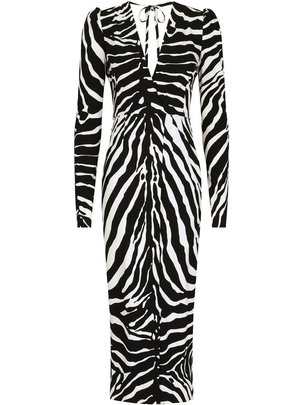 Dolce & Gabbana Zebra Print Silk Dress image 0