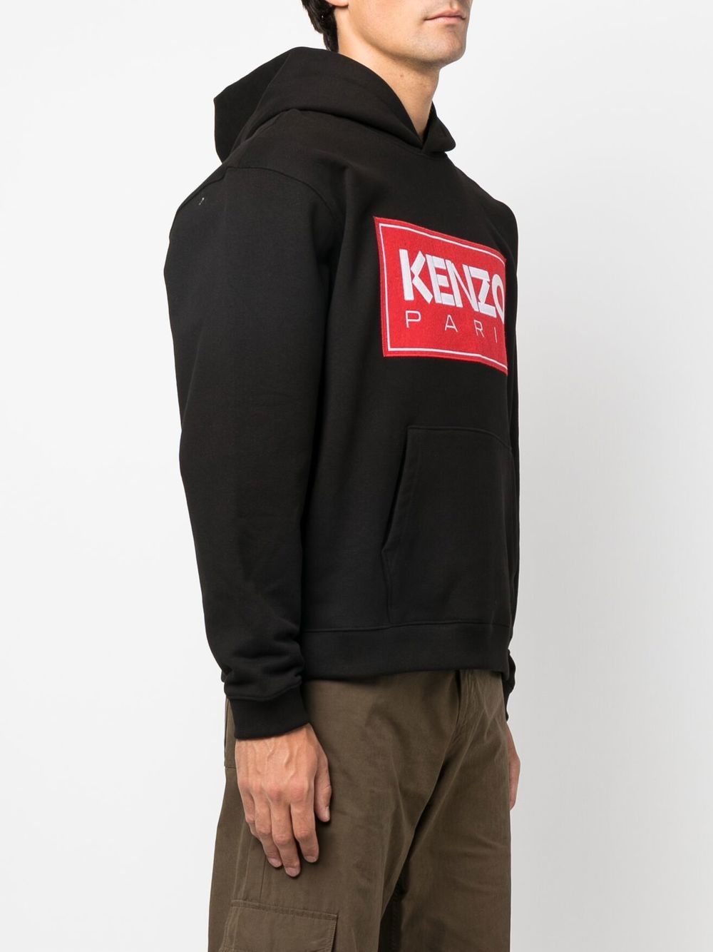 Kenzo Black Logo Print Hoodie image 2