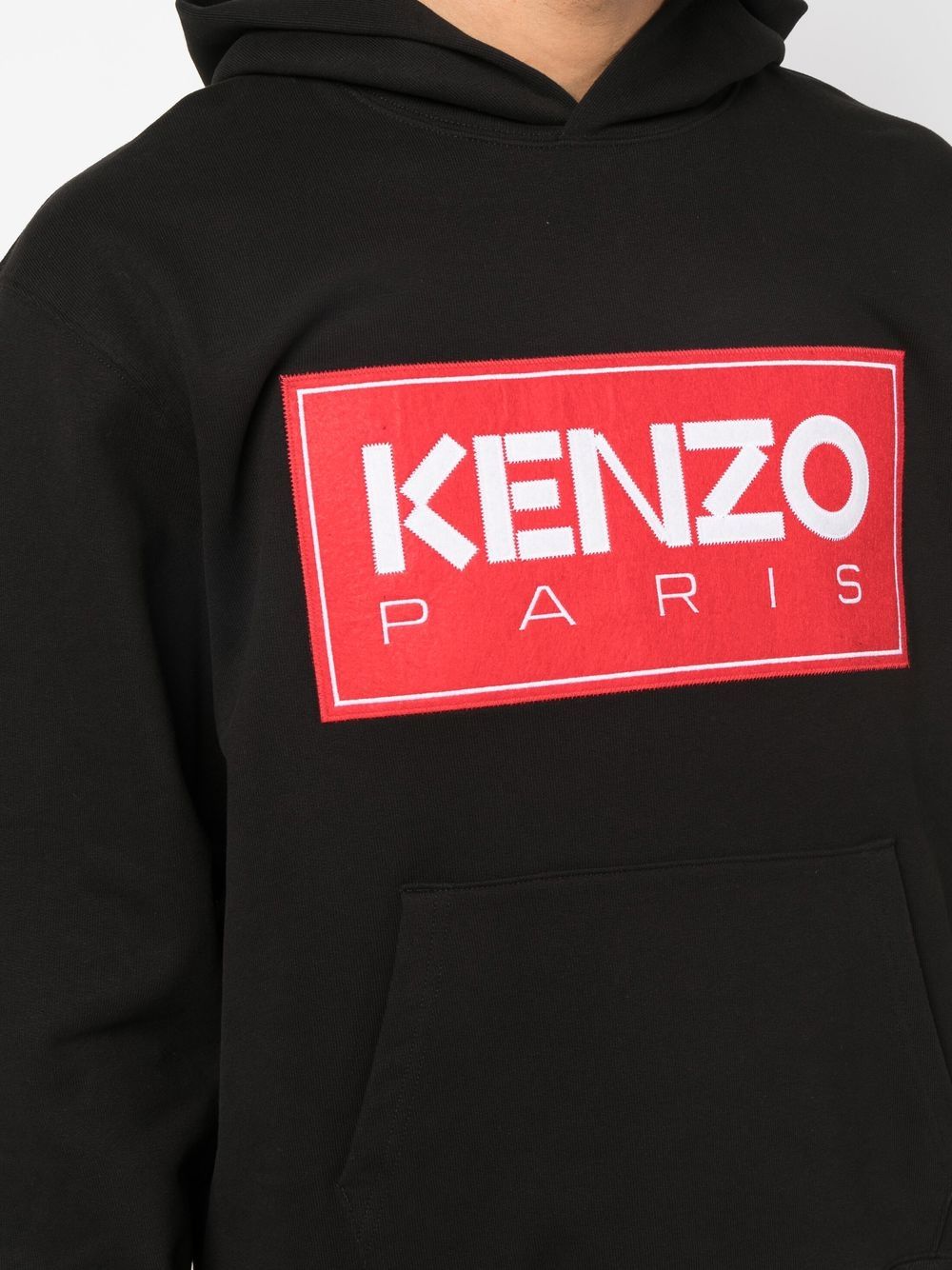 Kenzo Black Logo Print Hoodie image 3