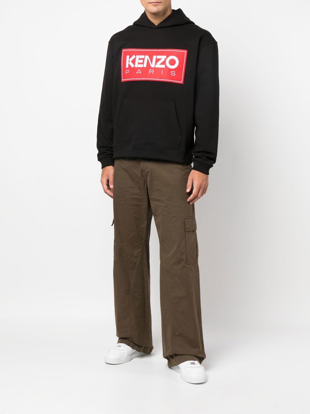 Kenzo Black Logo Print Hoodie image 4