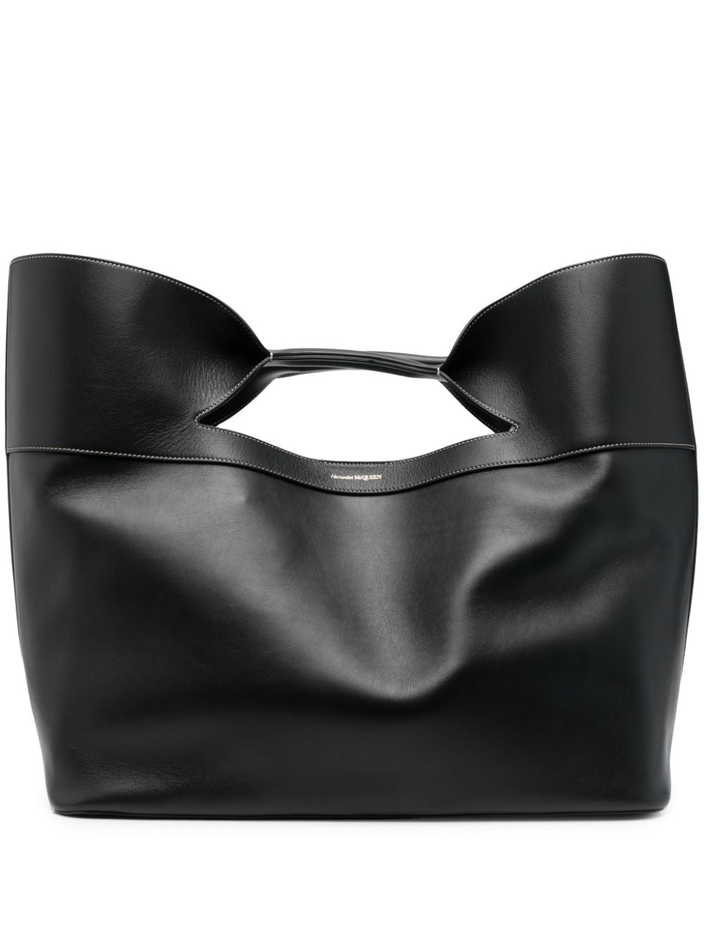 Alexander McQueen Bow Leather Tote Bag - Black image 10