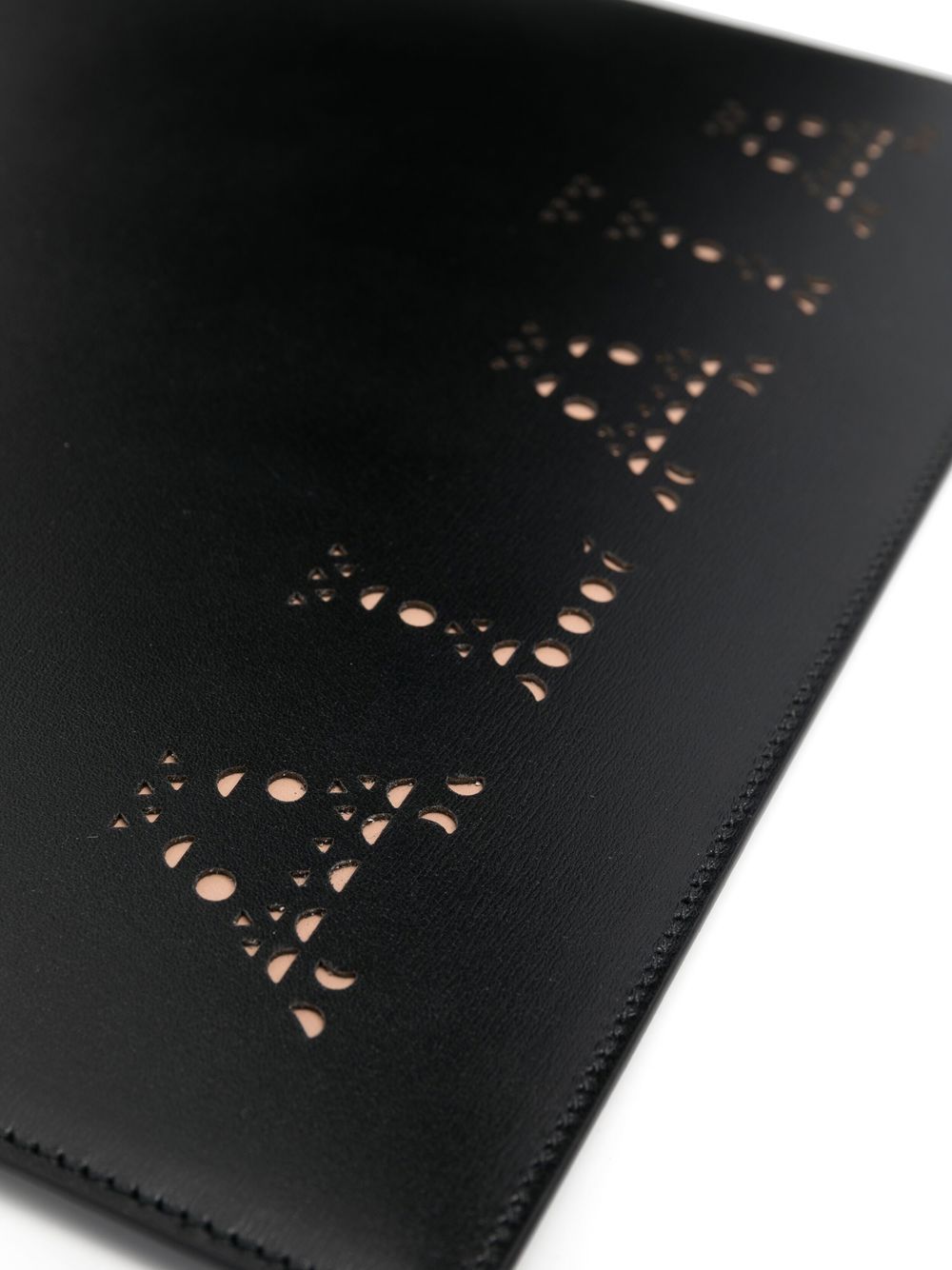 Alaïa Black Perforated Logo Clutch Wallet image 1