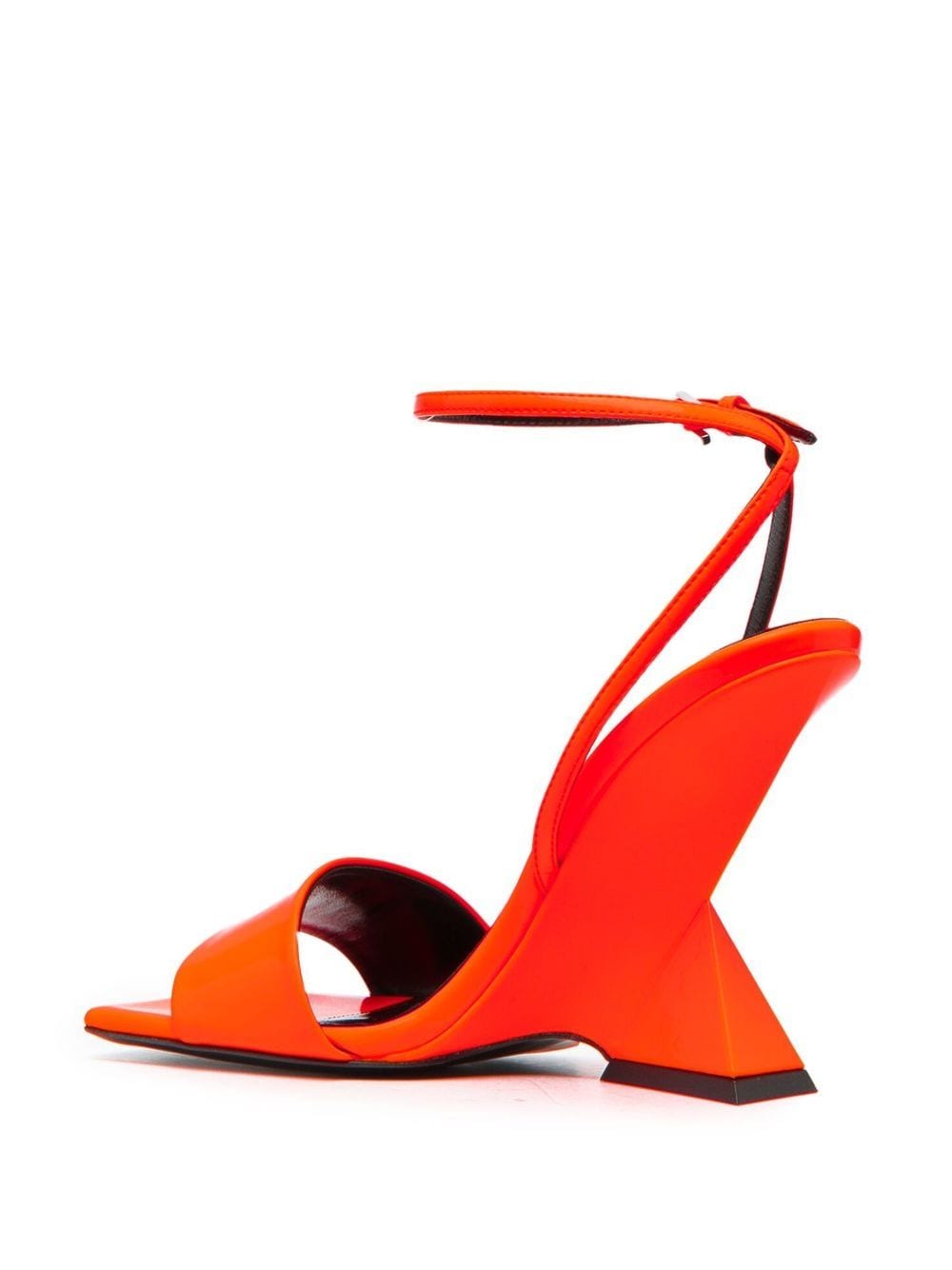 The Attico Tangerine Orange Sculpted Heel Sandals image 2