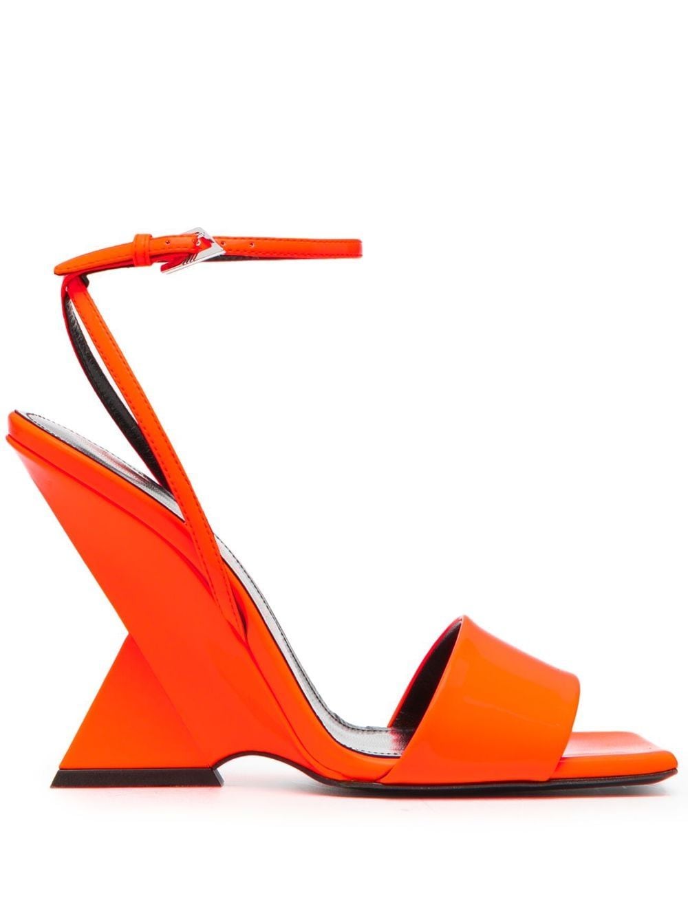 The Attico Tangerine Orange Sculpted Heel Sandals image 0