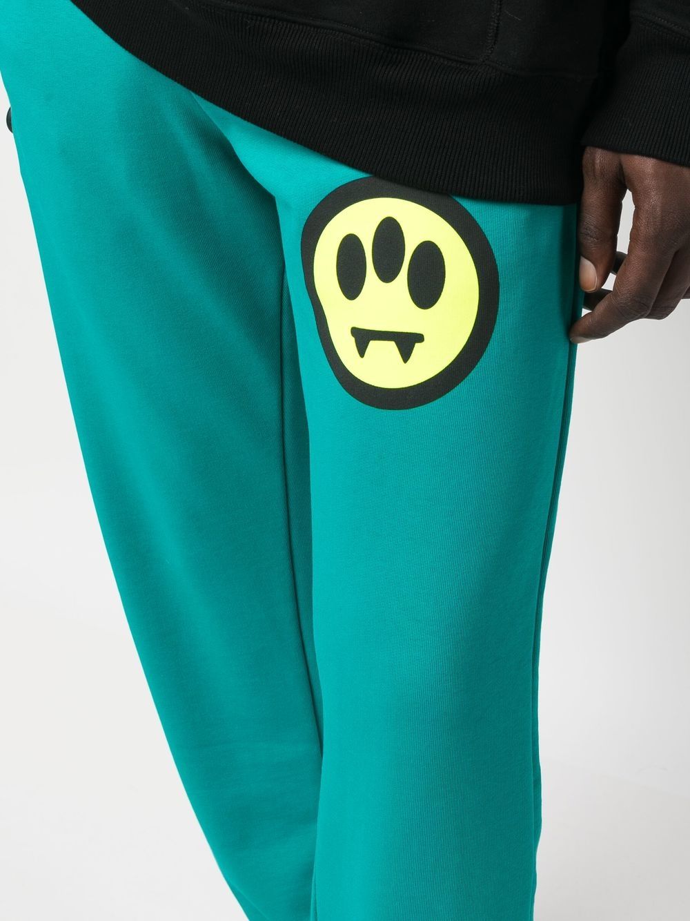 BARROW Green Logo-Print Track Pants image 5