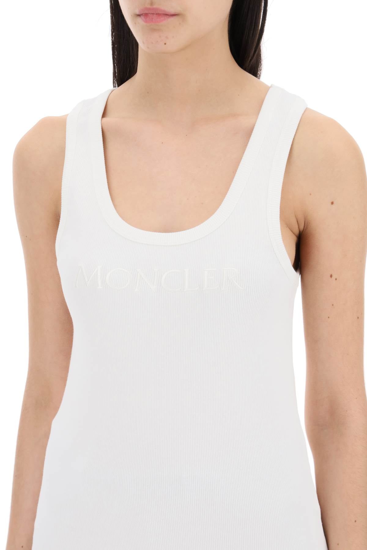 Moncler sleeveless ribbed jersey top image 3