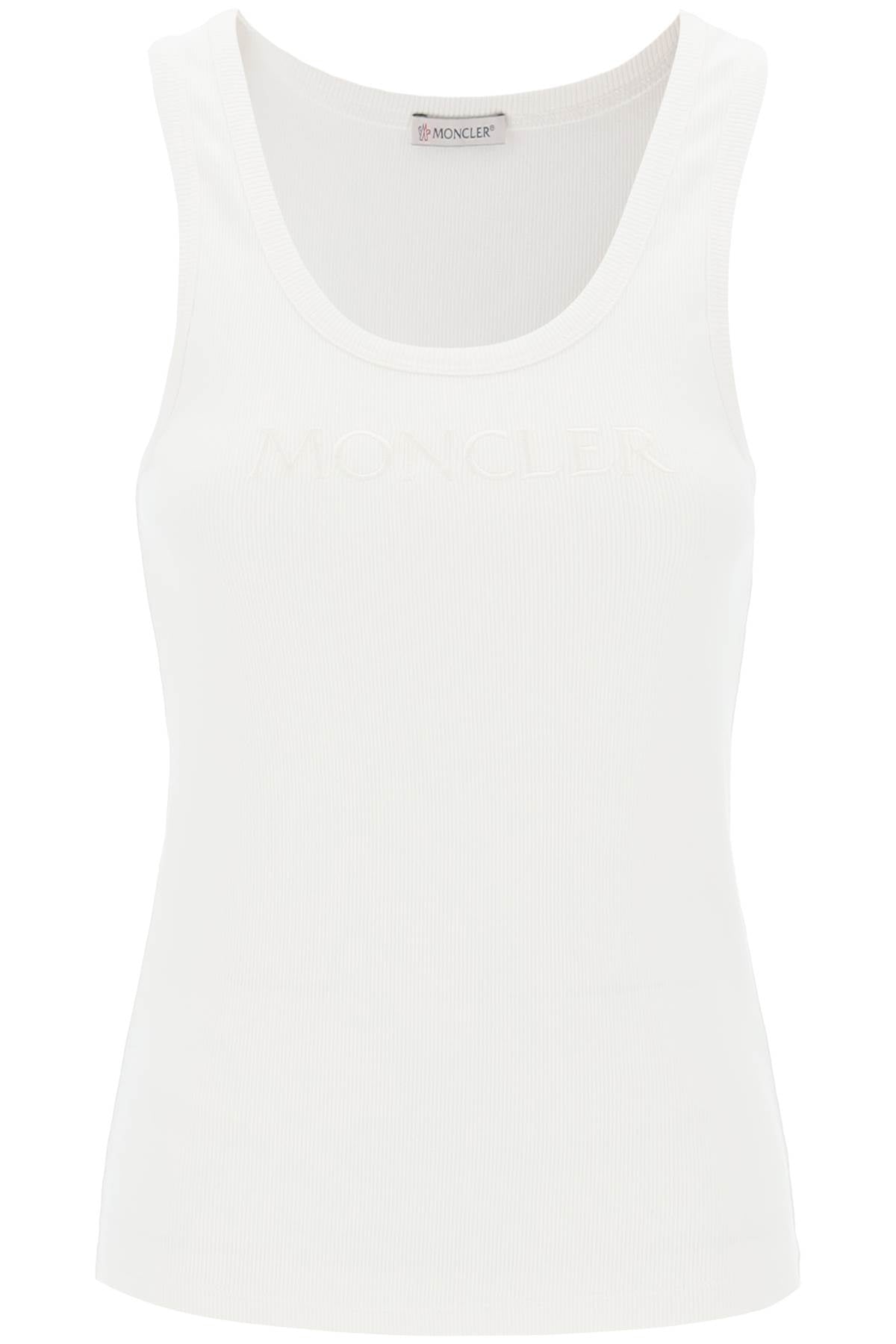 Moncler sleeveless ribbed jersey top image 0