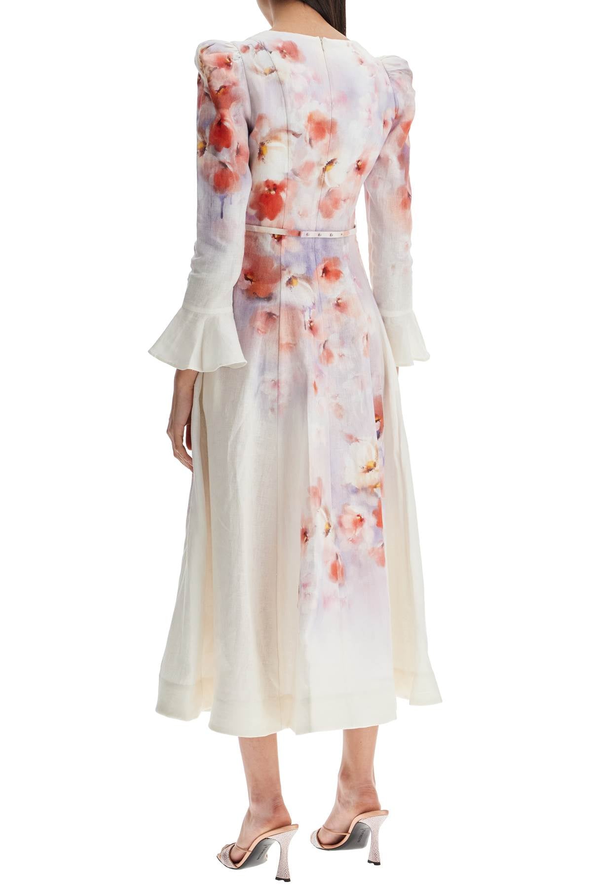 Zimmermann white floral linen midi dress ciara image 2