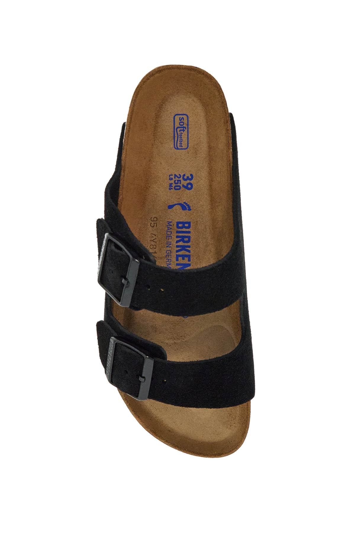 BIRKENSTOCK Arizona Suede Leather Slides - Soft Footbed image 1