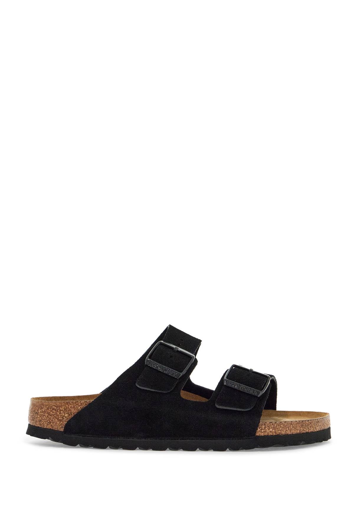 BIRKENSTOCK Arizona Suede Leather Slides - Soft Footbed image 0