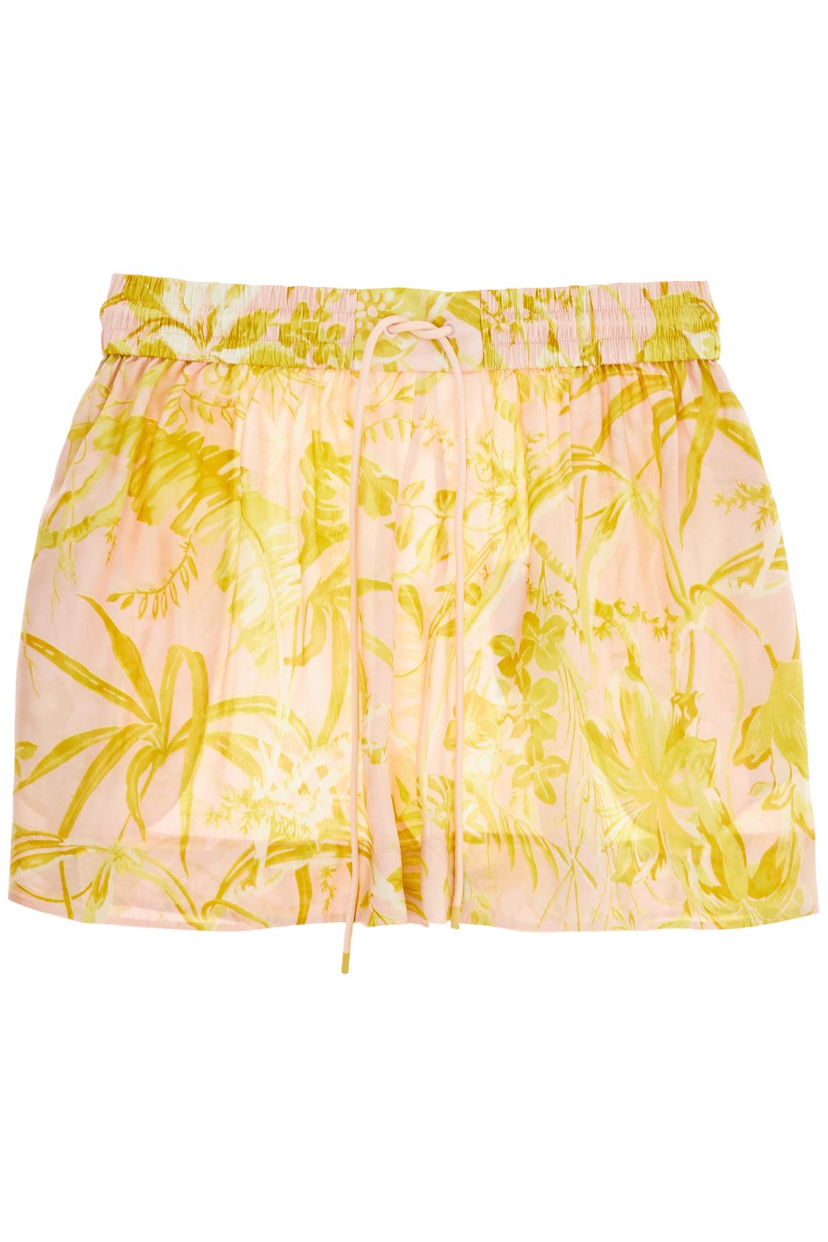 Zimmermann floral silk voile shorts image 0