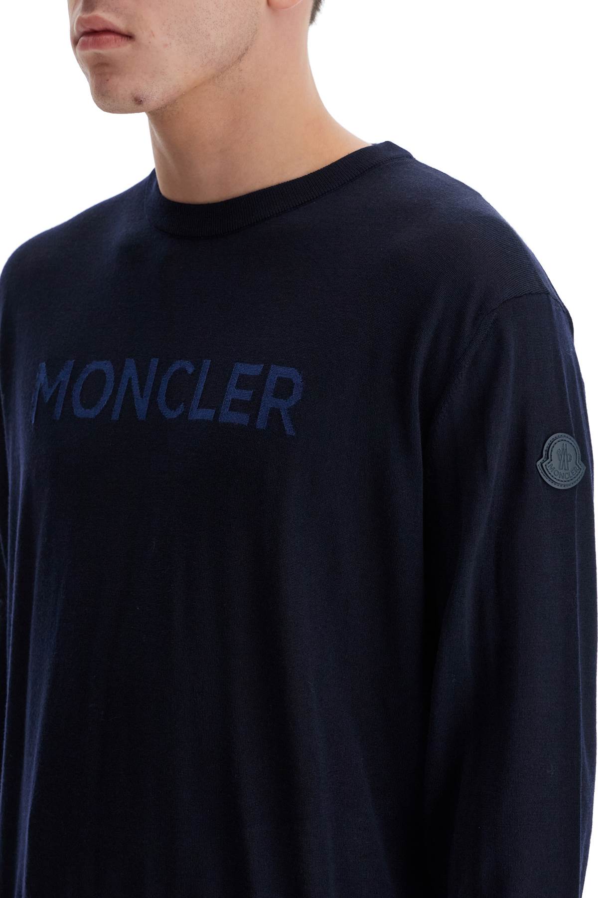 Moncler Men's Lightweight Wool Crewneck Pullover Sweater image 3