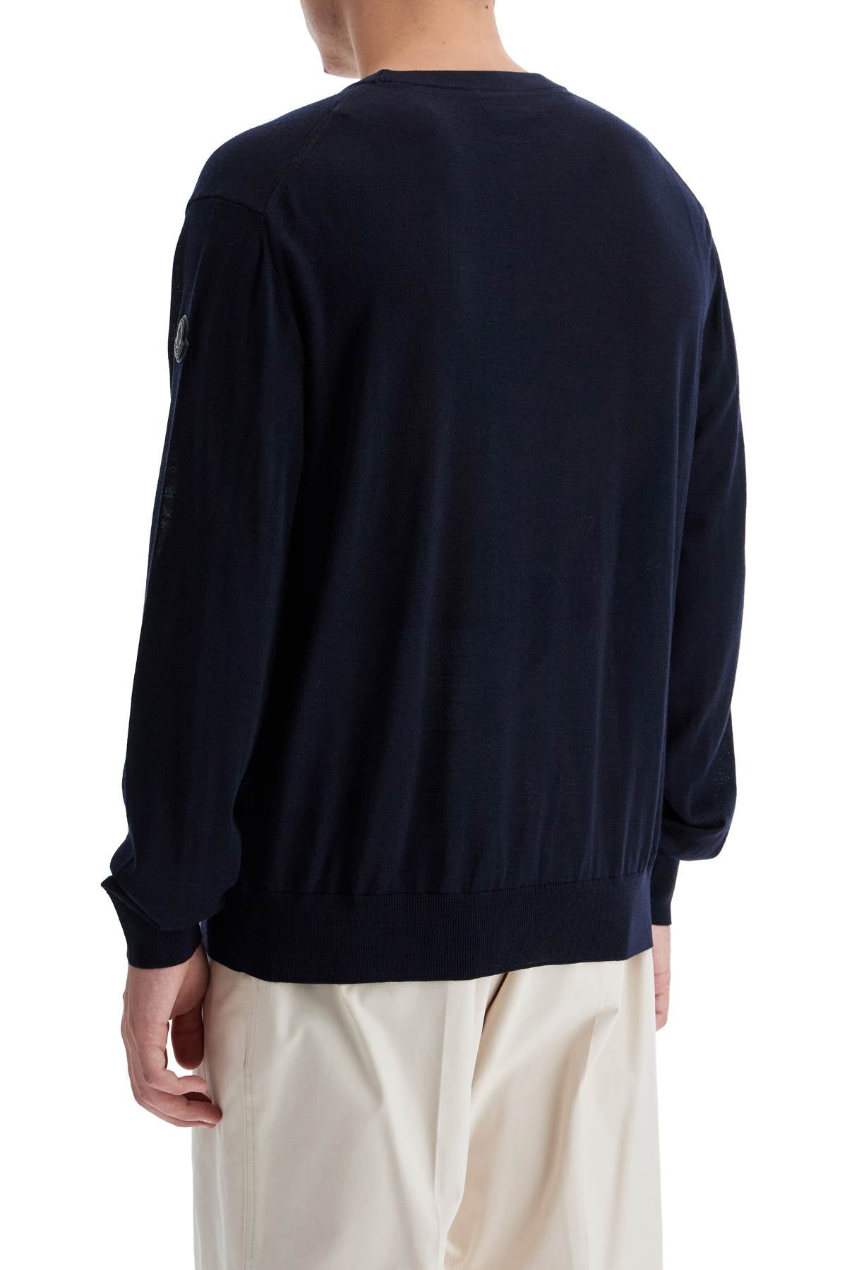 Moncler Men's Lightweight Wool Crewneck Pullover Sweater image 2