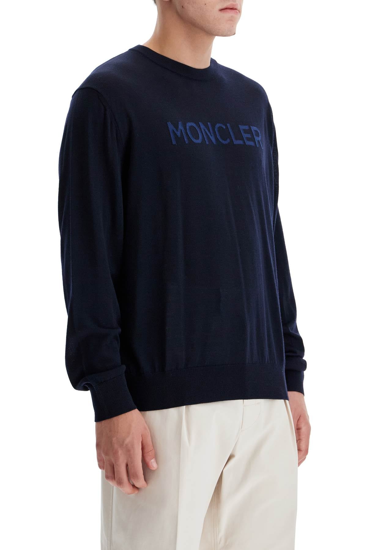 Moncler Men's Lightweight Wool Crewneck Pullover Sweater image 1