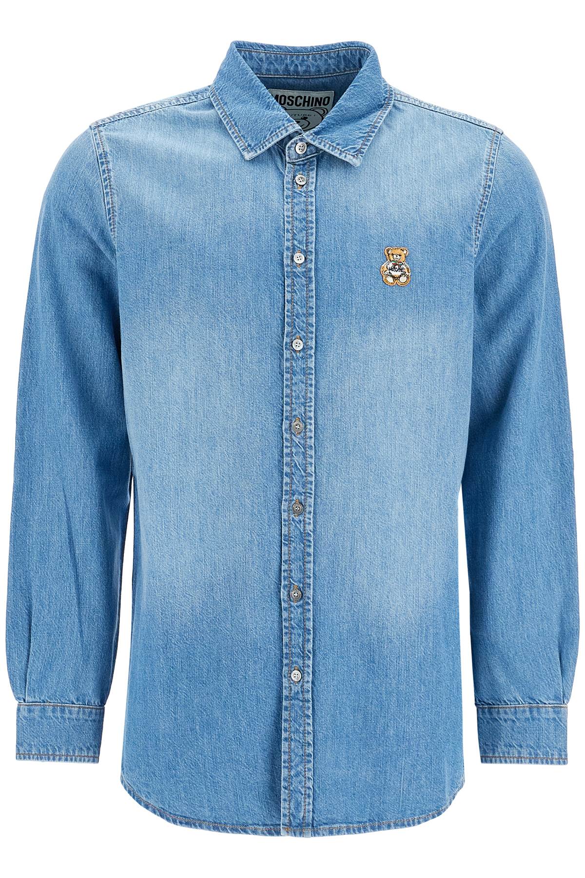 Moschino denim shirt with patch details image 0