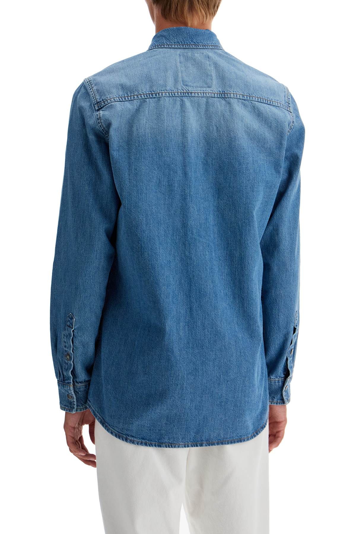 Moschino denim shirt with patch details image 2