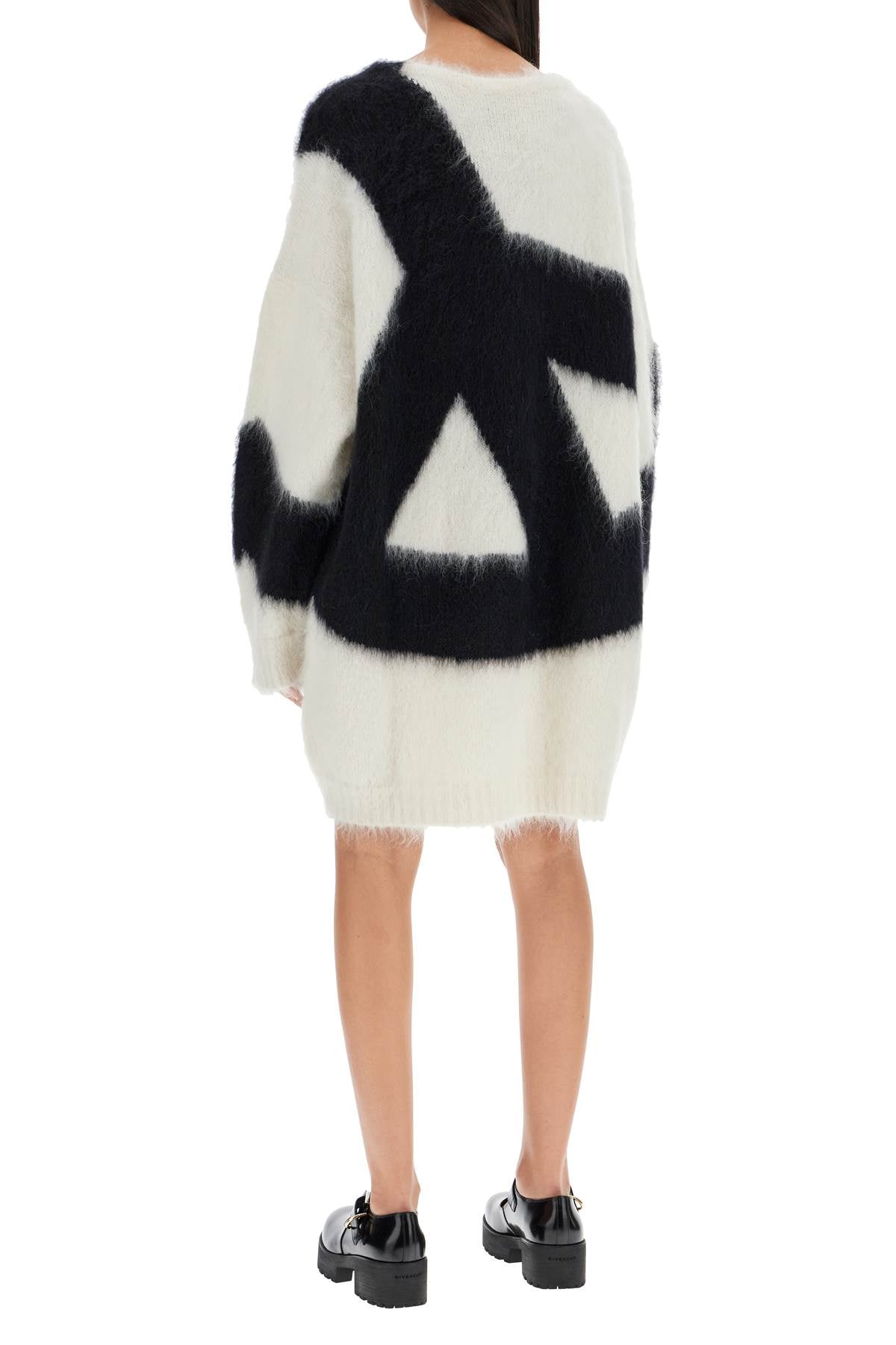 Moschino Oversized Brushed Knit Dress with Graphic Pattern image 2