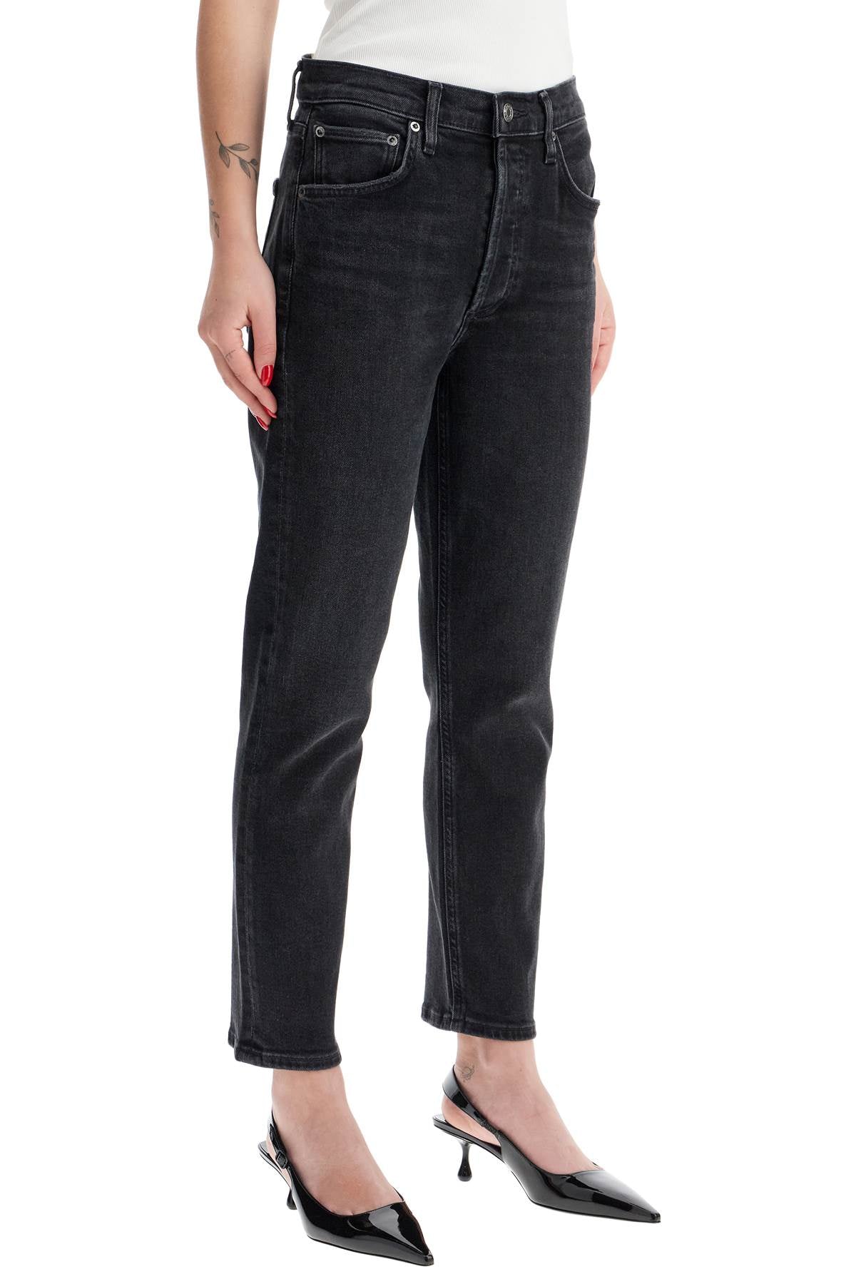 Agolde Riley High-Rise Straight Crop Jeans image 1