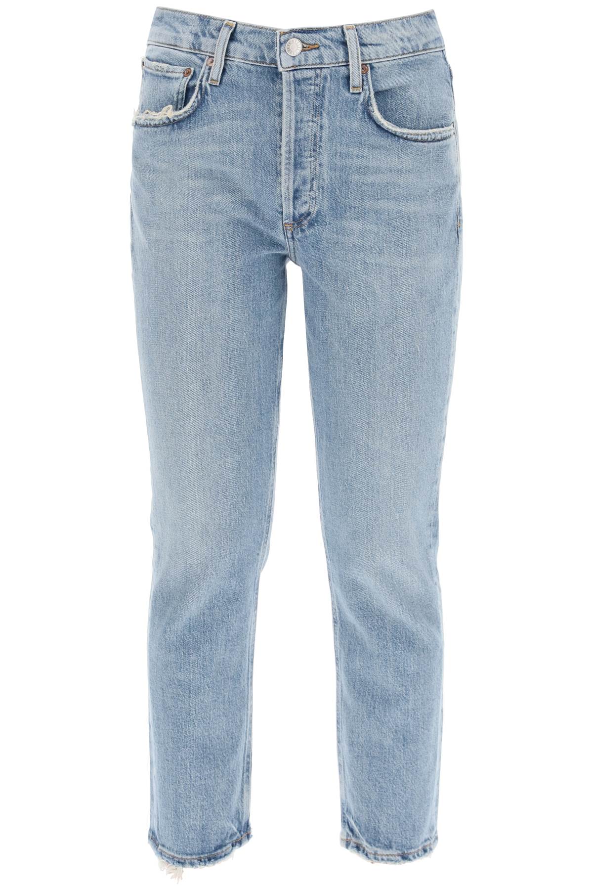 Agolde high-waisted straight cropped jeans in the image 0