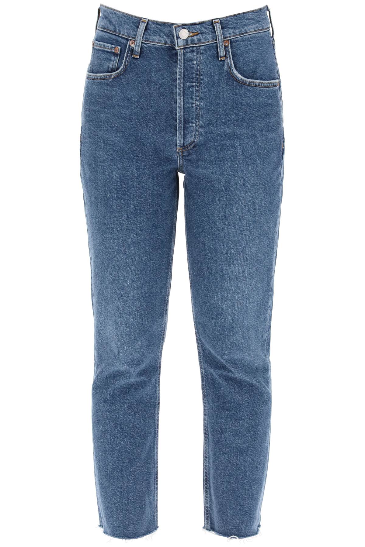 Agolde high-waisted straight cropped jeans in the image 0