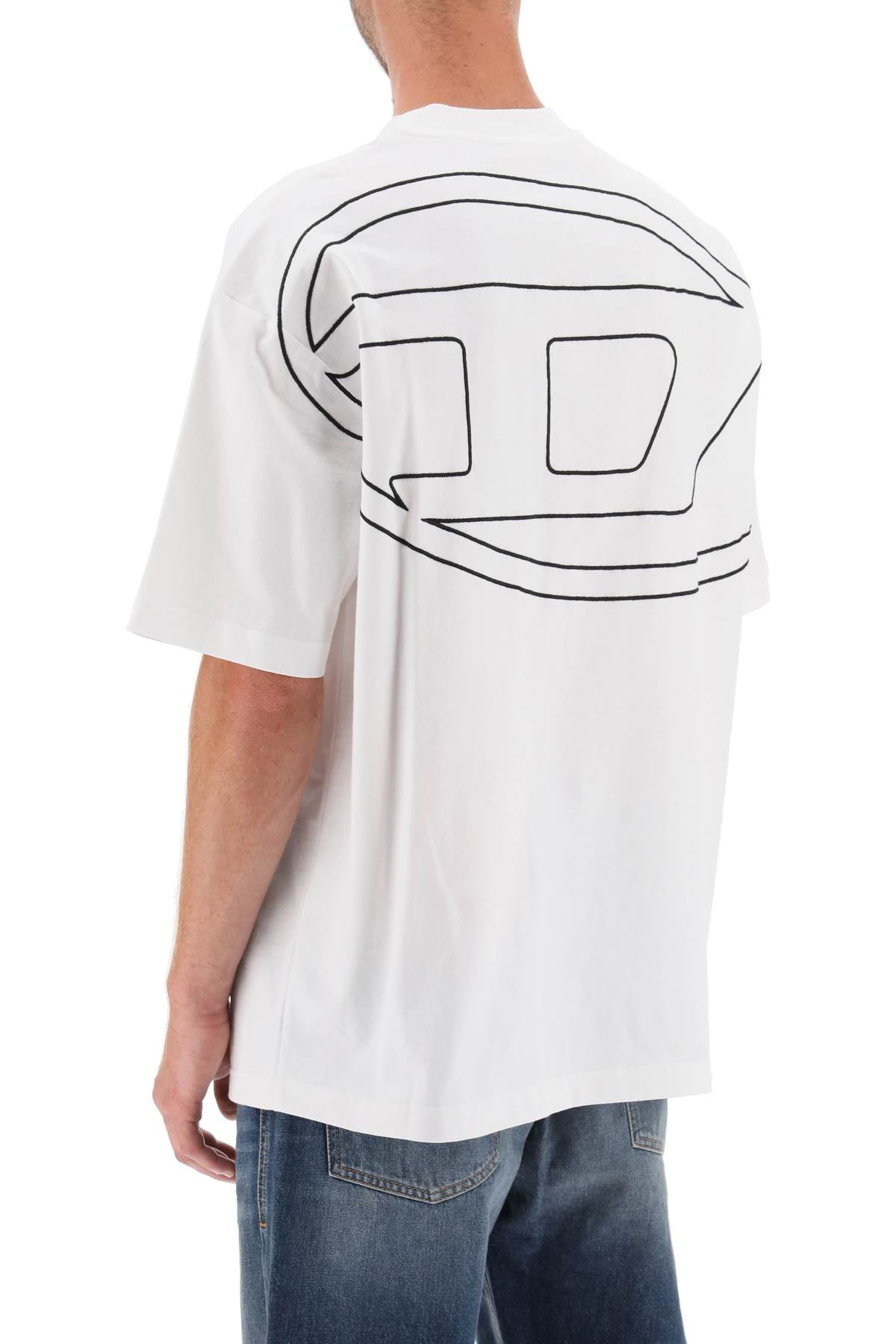 Diesel Men's Oversized Cotton T-Shirt with Oval D Logo image 2