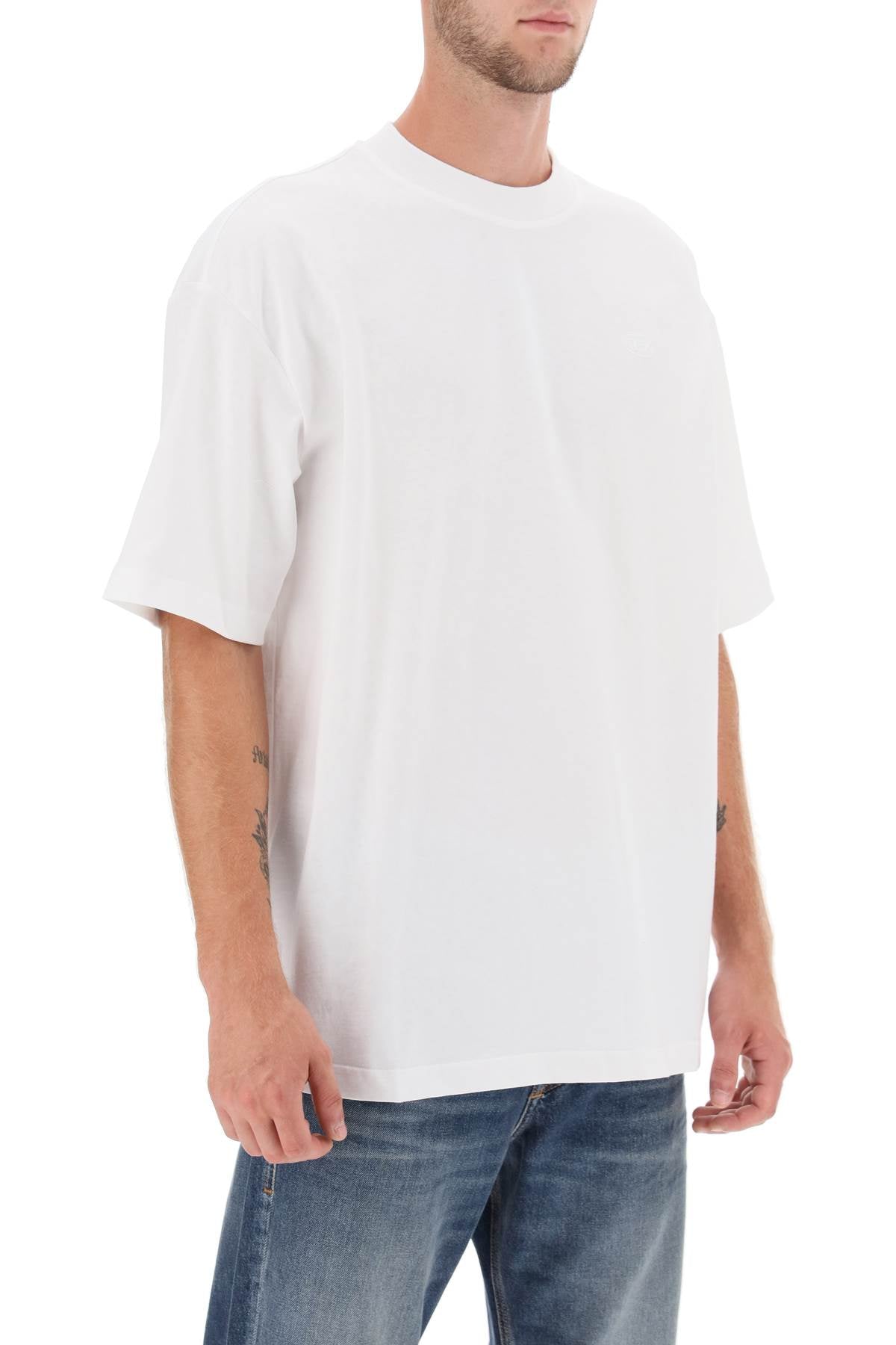 Diesel Men's Oversized Cotton T-Shirt with Oval D Logo image 1