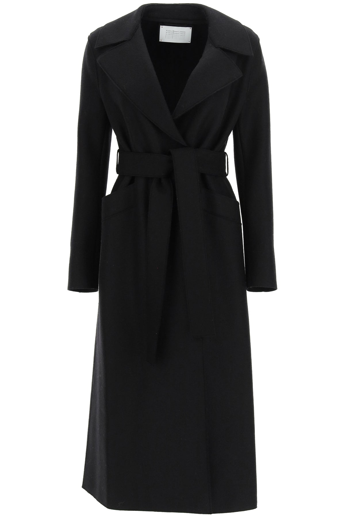 Harris Wharf London long coat in pressed wool image 0