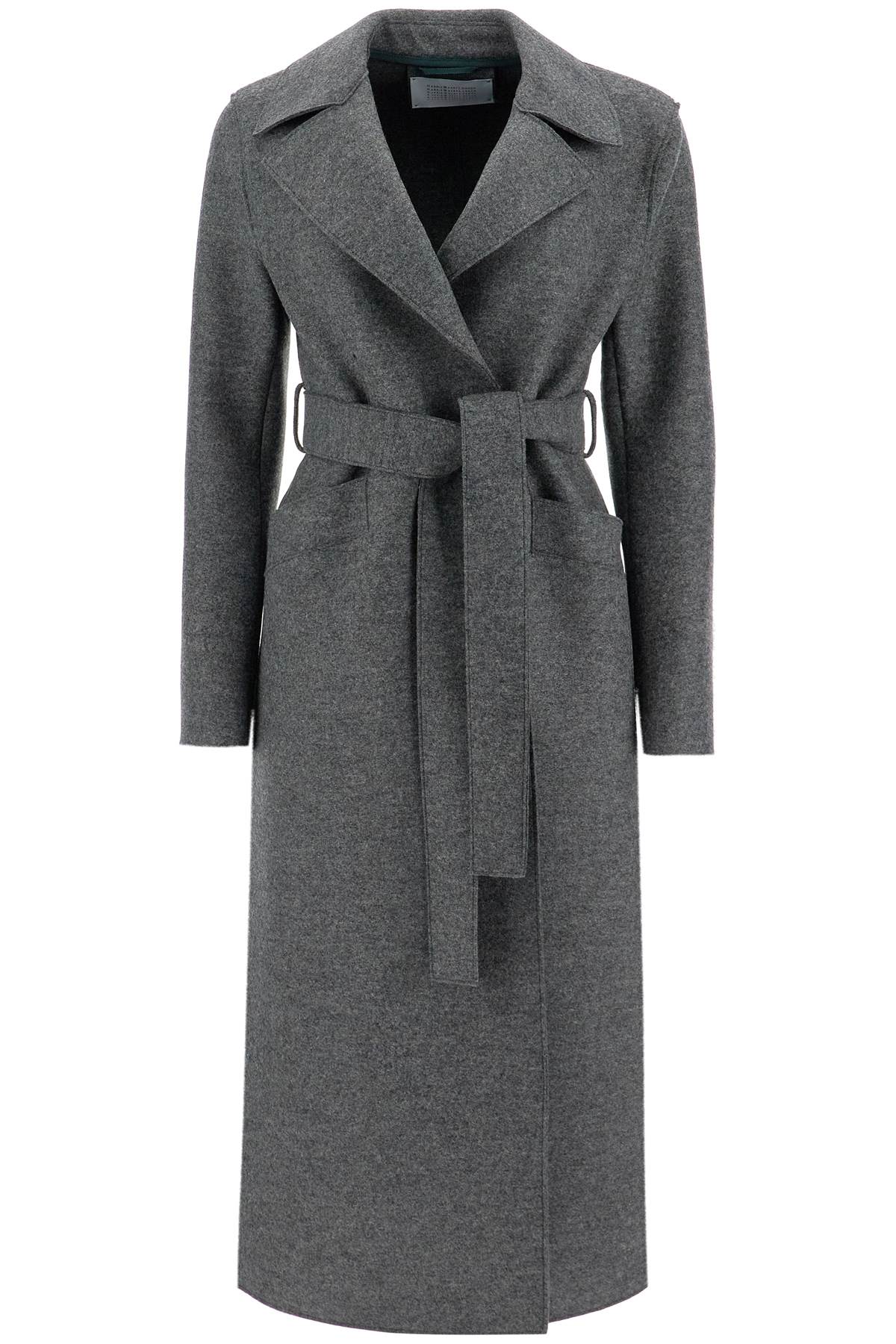 Harris Wharf London long coat in pressed wool image 0