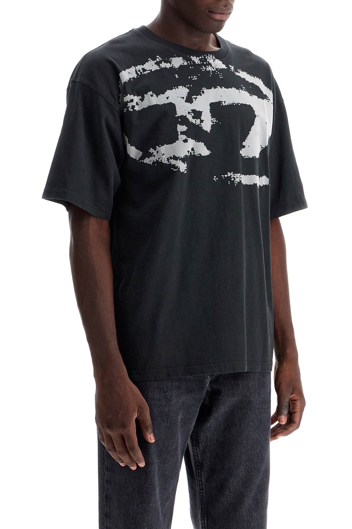 Diesel t-boxt-n14 t-shirt with flocked logo image 1