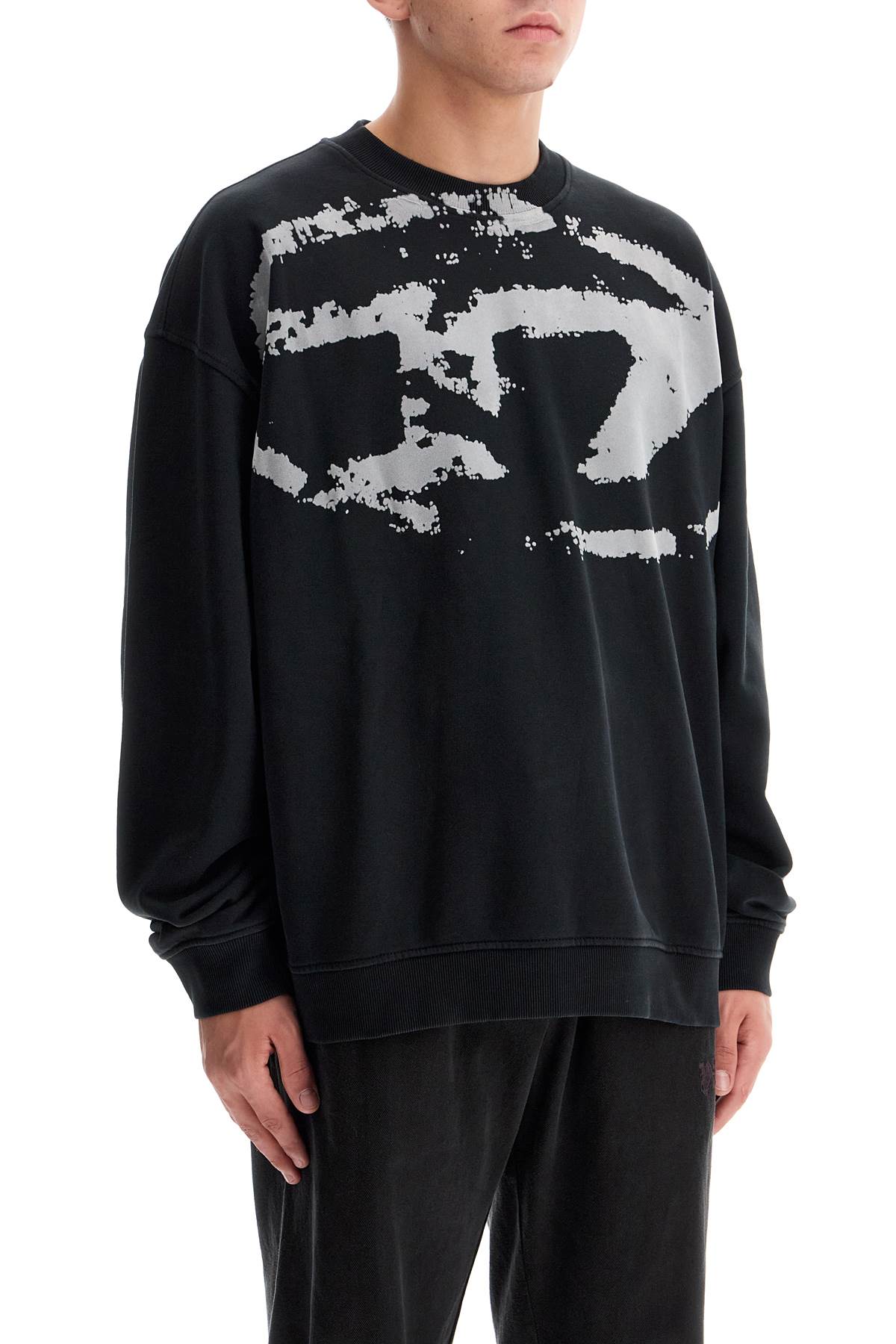 Diesel Men's Flocked Oval D Fleece Sweatshirt image 1