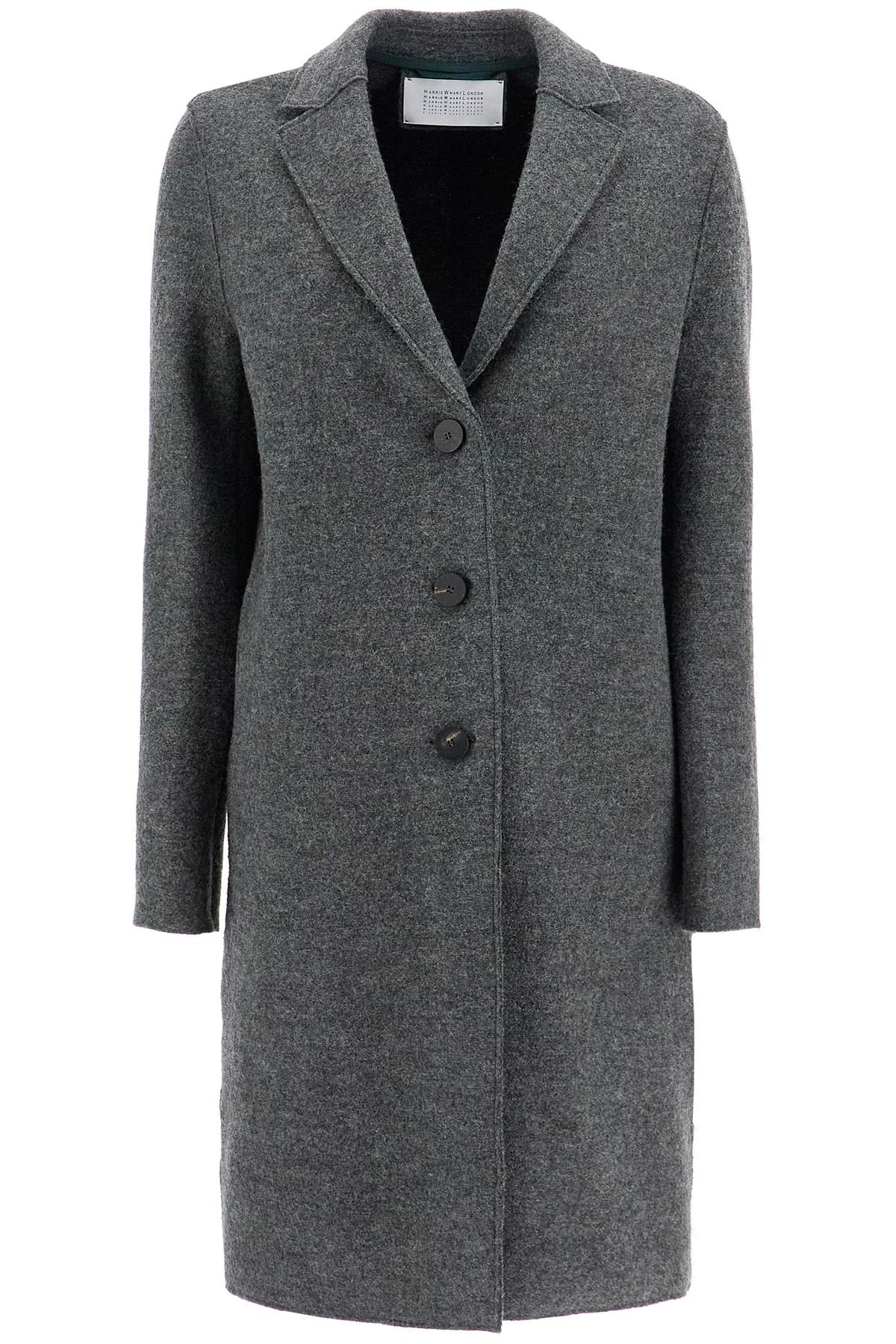 Harris Wharf London single-breasted wool coat in boiled image 0