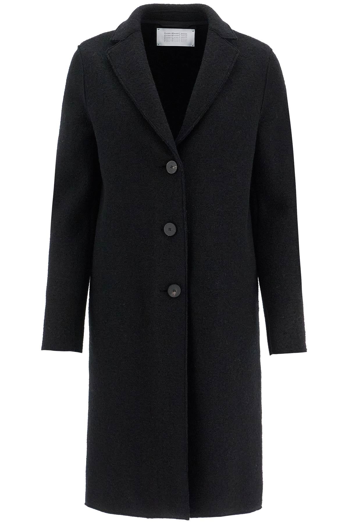 Harris Wharf London single-breasted wool coat in boiled image 0