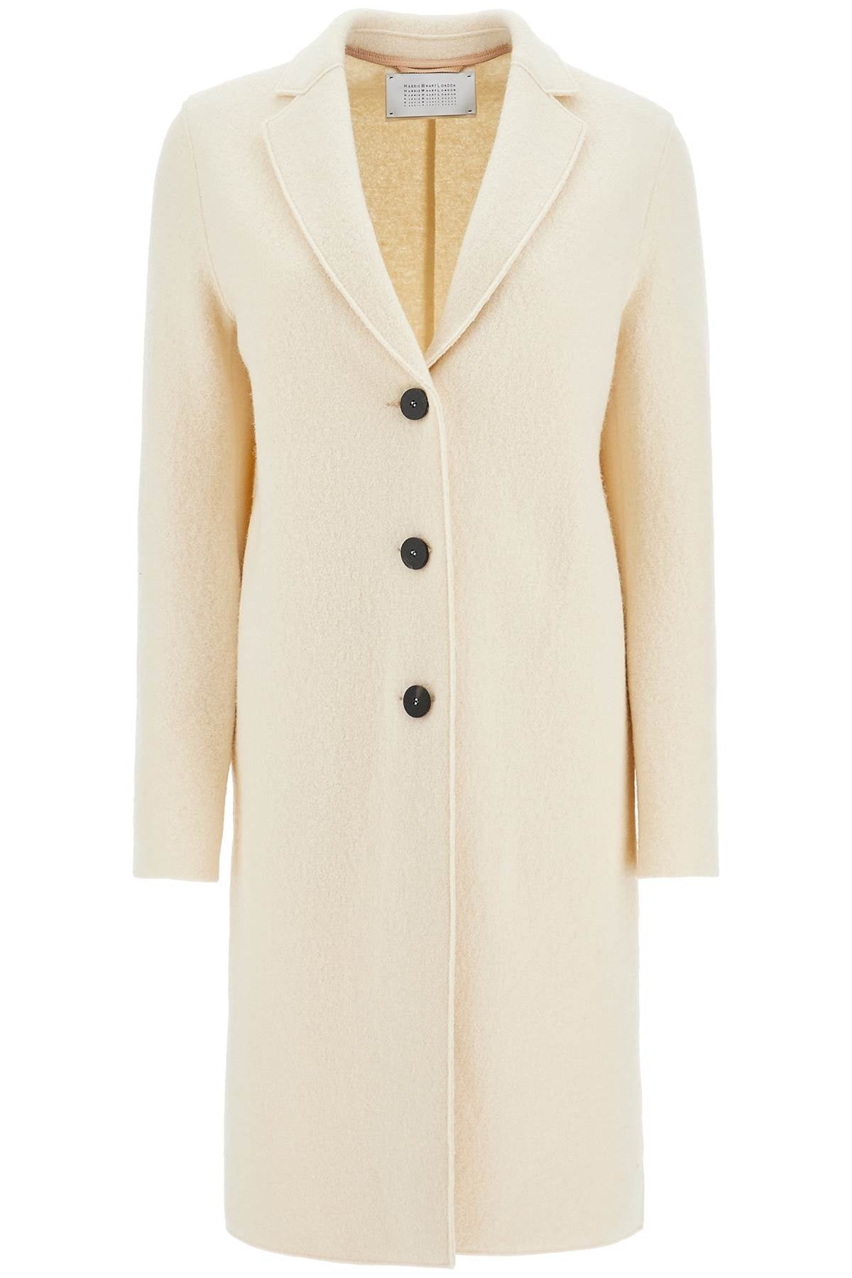 Harris Wharf London single-breasted wool coat in boiled image 0