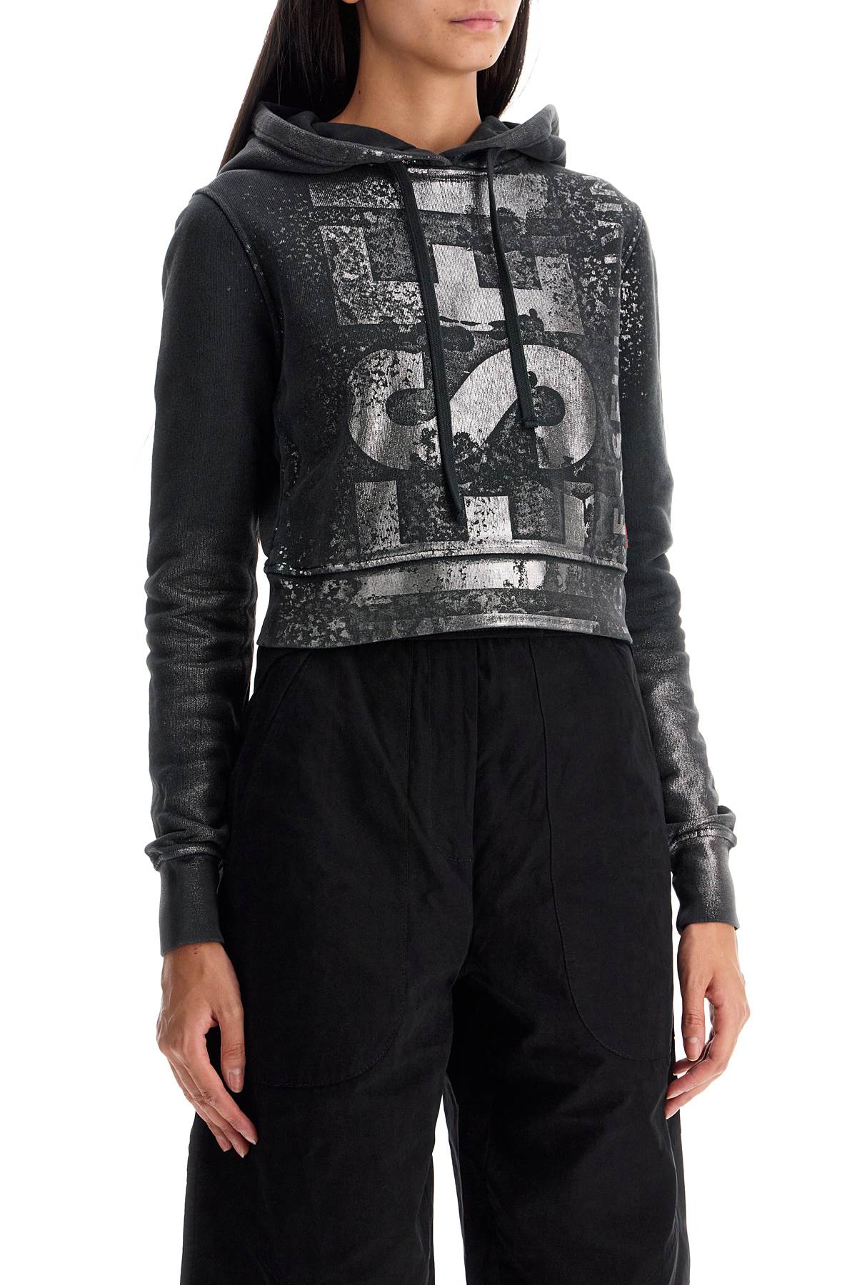 Diesel Printed Slim Fit Cropped Sweatshirt image 1