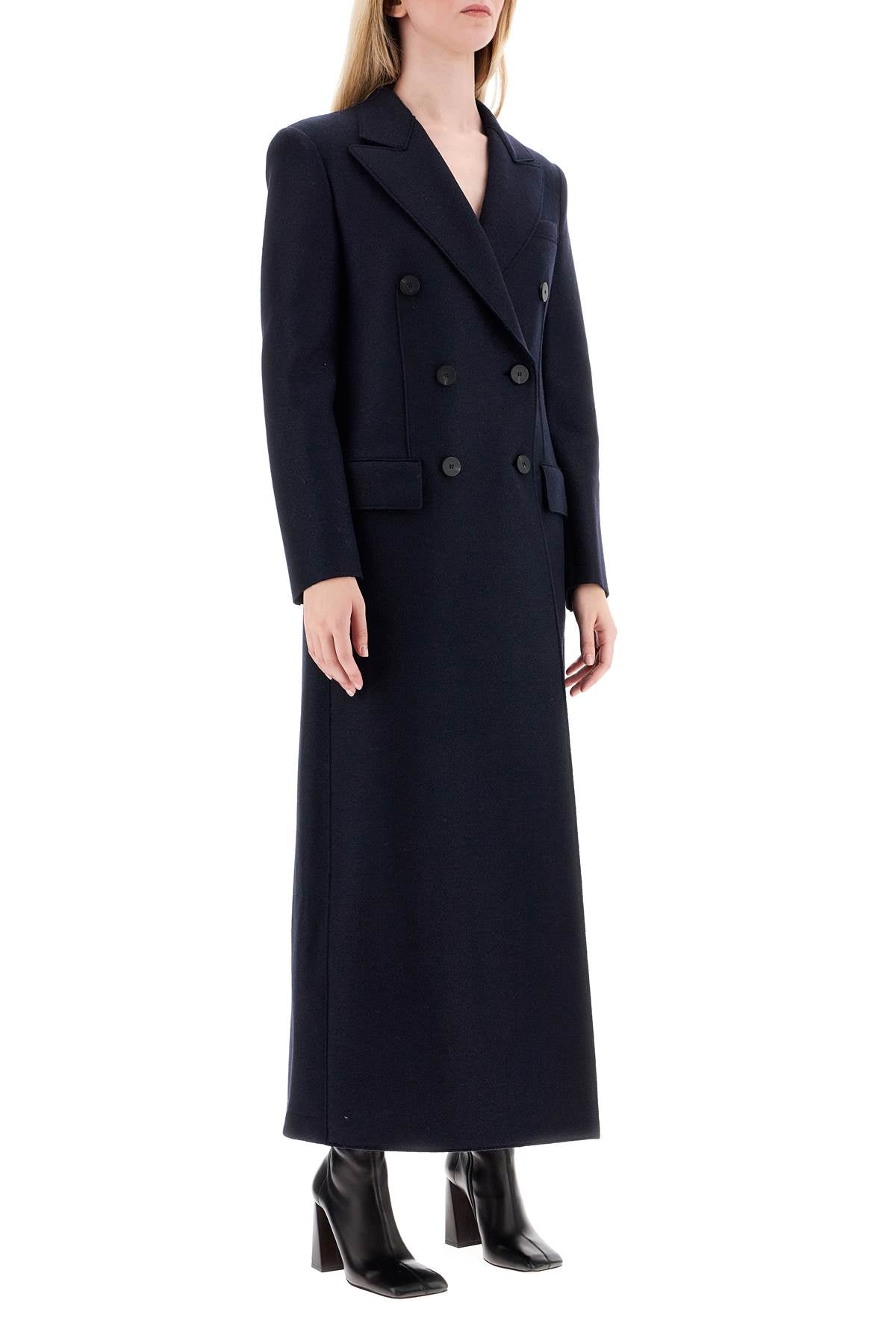 Harris Wharf London double-breasted pressed wool coat image 1